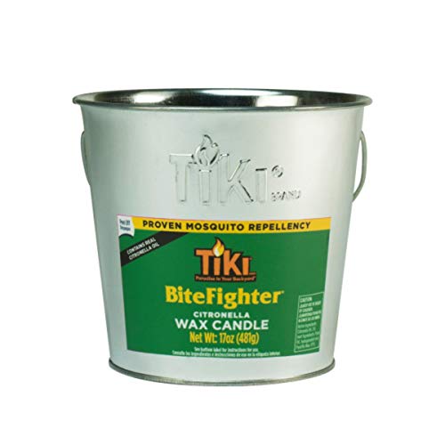 TIKI Brand BiteFighter Galvanized Citronella Wax Candle in Metal Bucket, 17 Ounce - Image 1