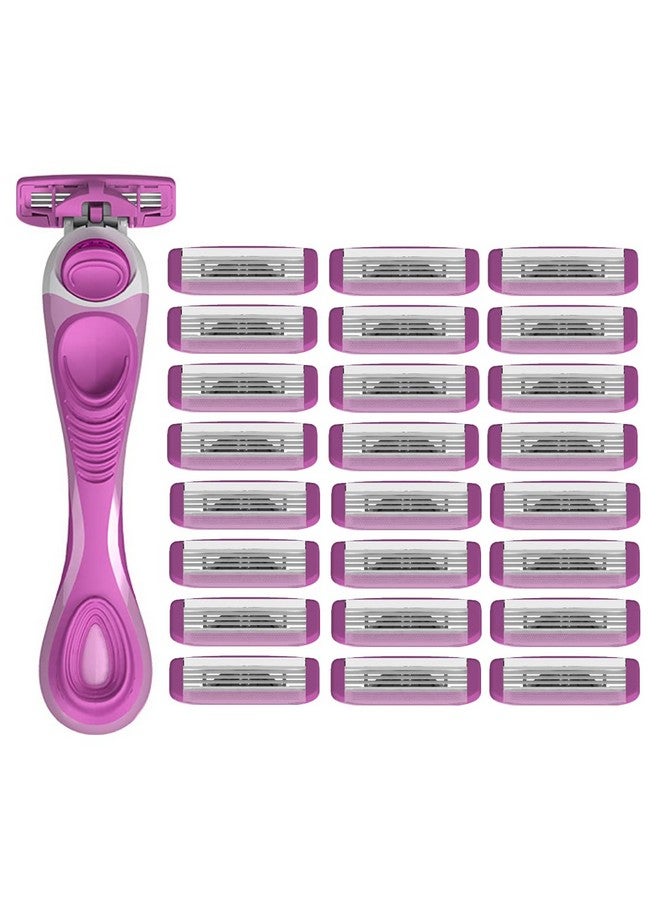 Shavemob 3Blade Women'S Razor Kit (Flex Head Handle + 24 Refills) The Practical Shaving Kit - Image 1
