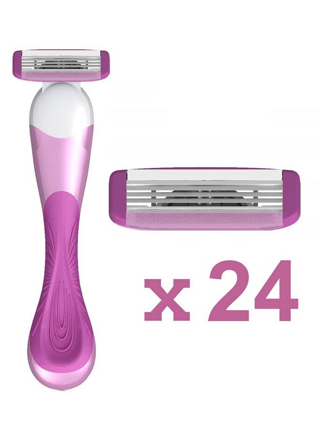 Shavemob 3Blade Women'S Razor Kit (Flex Head Handle + 24 Refills) The Practical Shaving Kit - Image 2