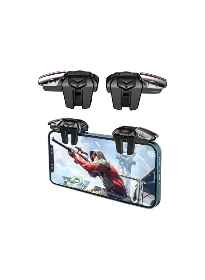 PROMASS Promass Game Trigger - 2024 Upgrade Version PUBG Mobile Trigger Game Controller, 6 Finger Trigger Sensitive Shoot, Compatible with iPhone and Android Most Phones Support COD/PUBG/ROS/and more  - Image 1