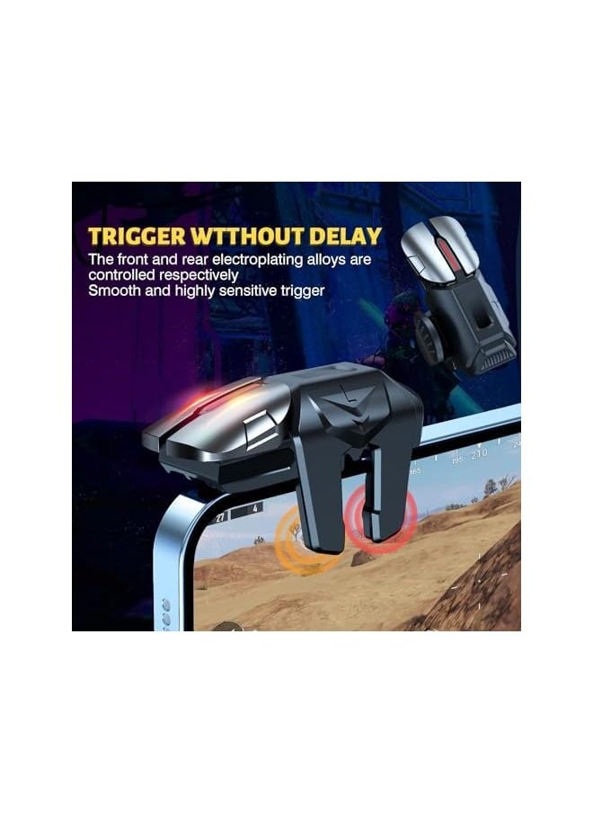 PROMASS Promass Game Trigger - 2024 Upgrade Version PUBG Mobile Trigger Game Controller, 6 Finger Trigger Sensitive Shoot, Compatible with iPhone and Android Most Phones Support COD/PUBG/ROS/and more  - Image 4