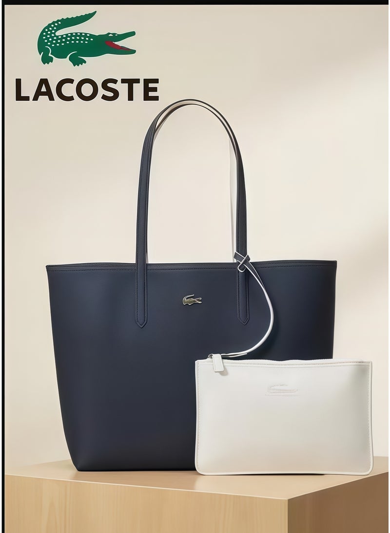 Lacoste Women's Double sided Two tone Large Capacity Handbag, Fashionable Multi functional, Camera Bag - Image 1