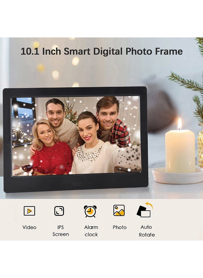 ANDOER - Andoer 10.1 Inch Digital Photo Frame Desktop Electronic Album IPS Screen Photo/ Video/ Music/ Clock/ Calendar Functions with Backside Stand Remote Control - Image 1