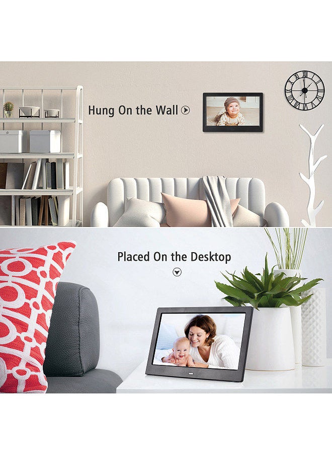 ANDOER - Andoer 10.1 Inch Digital Photo Frame Desktop Electronic Album IPS Screen Photo/ Video/ Music/ Clock/ Calendar Functions with Backside Stand Remote Control - Image 1