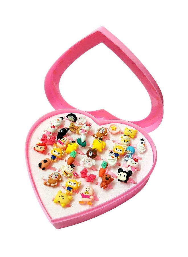 Super Toy SUPER TOY Adjustable Finger Ring for Girls - 36 Pcs  - Image 1