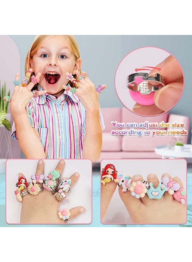 Super Toy SUPER TOY Adjustable Finger Ring for Girls - 36 Pcs  - Image 2