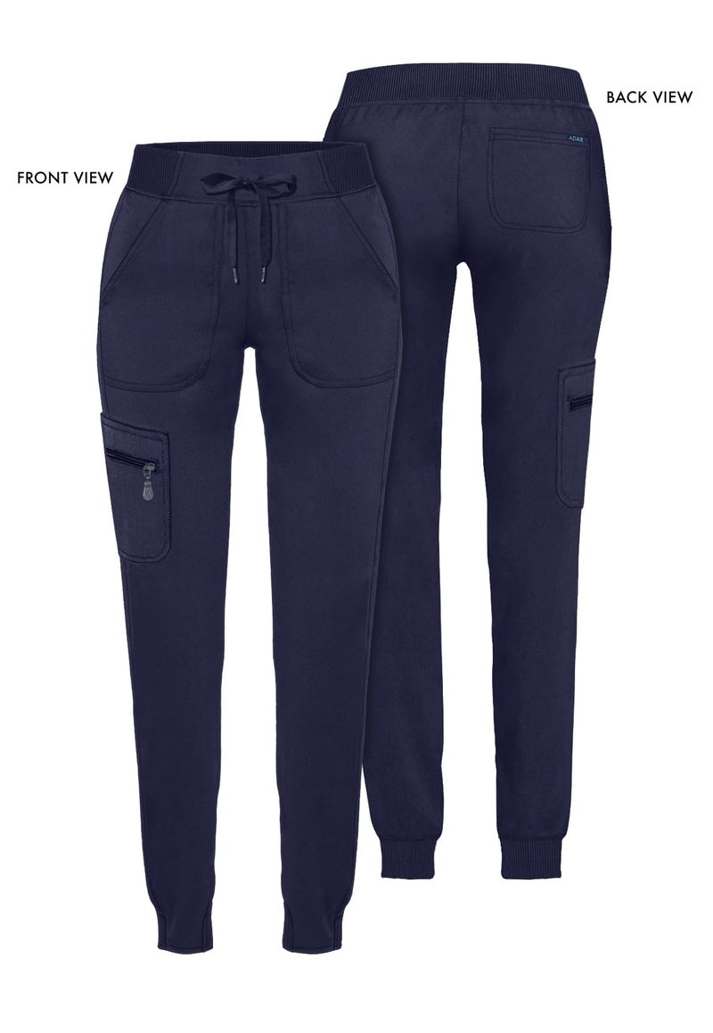 Adar Uniforms Pro Scrubs for Women, Ultimate Yoga Jogger Scrub Pants, P7104, Navy, M - Image 5