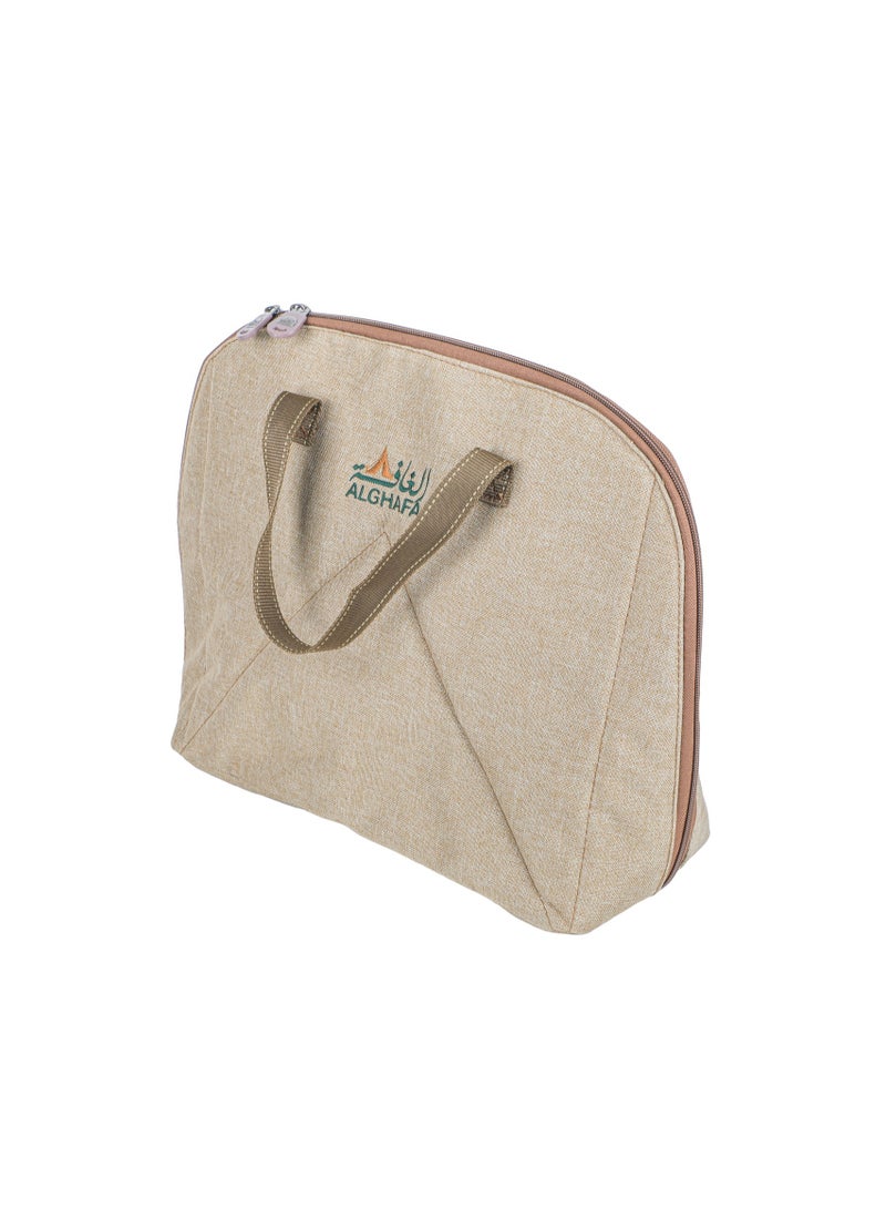 ALGHAFA ALGhafa, Almosem thermos bag, for trips, camping, wooden color, size 30*21*36cm  - Image 1
