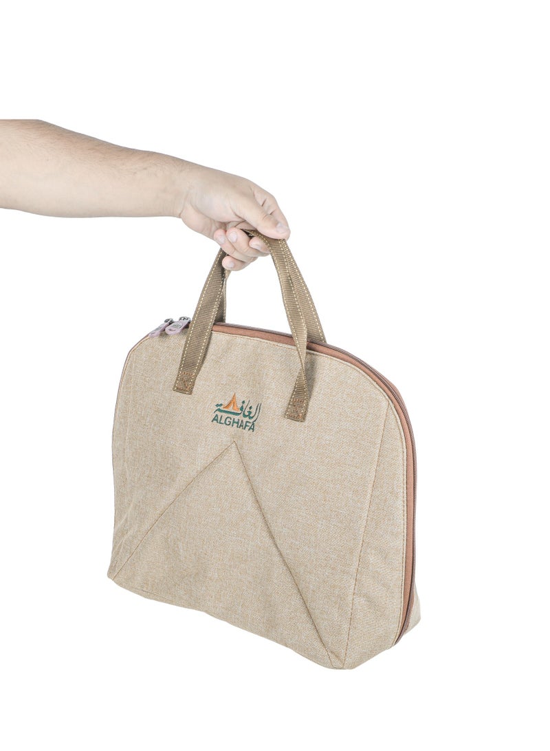 ALGHAFA ALGhafa, Almosem thermos bag, for trips, camping, wooden color, size 30*21*36cm  - Image 2