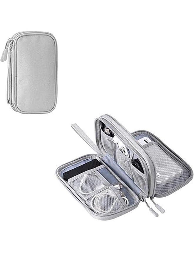 Generic Electronic Organizer Travel Cable Storage Bag, Electronic Accessories Storage Bag, BagPouch Portable Waterproof Storage Bag Electronic Storage Bag Suitable For Cables, Mouse, USB Data Cable, Mobile Power, Power Cord, Charger, Mobile Phone, Headphones  - Image 1