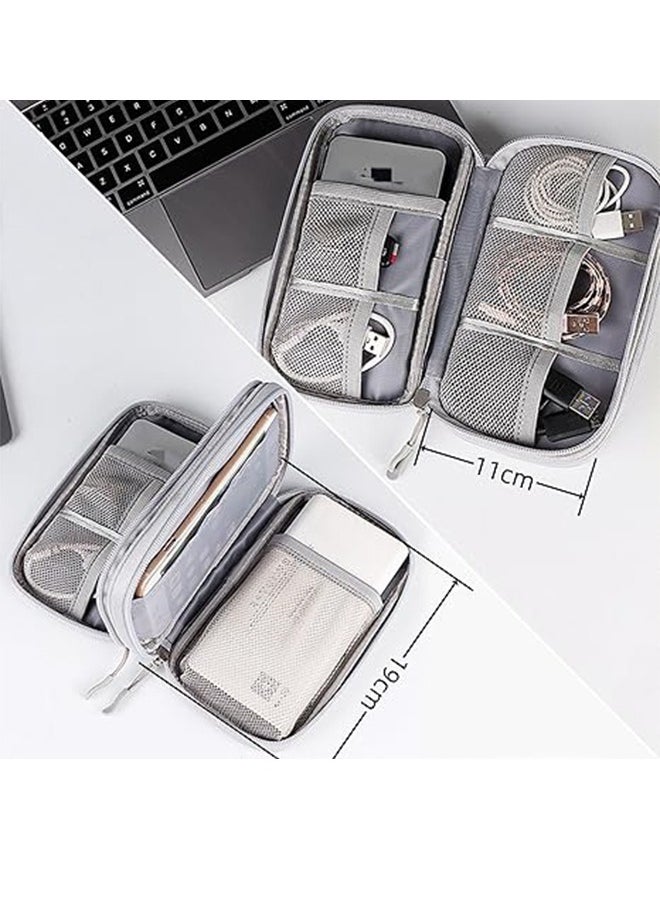 Generic Electronic Organizer Travel Cable Storage Bag, Electronic Accessories Storage Bag, BagPouch Portable Waterproof Storage Bag Electronic Storage Bag Suitable For Cables, Mouse, USB Data Cable, Mobile Power, Power Cord, Charger, Mobile Phone, Headphones  - Image 2