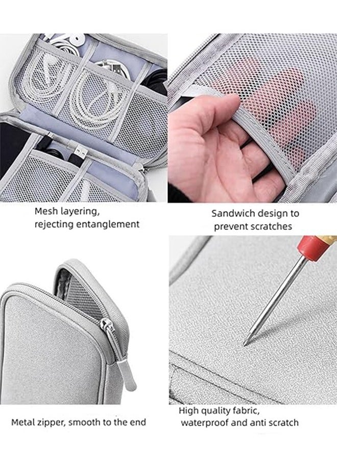 Generic Electronic Organizer Travel Cable Storage Bag, Electronic Accessories Storage Bag, BagPouch Portable Waterproof Storage Bag Electronic Storage Bag Suitable For Cables, Mouse, USB Data Cable, Mobile Power, Power Cord, Charger, Mobile Phone, Headphones  - Image 4