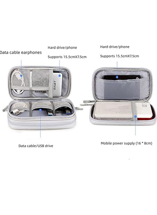 Generic Electronic Organizer Travel Cable Storage Bag, Electronic Accessories Storage Bag, BagPouch Portable Waterproof Storage Bag Electronic Storage Bag Suitable For Cables, Mouse, USB Data Cable, Mobile Power, Power Cord, Charger, Mobile Phone, Headphones  - Image 5