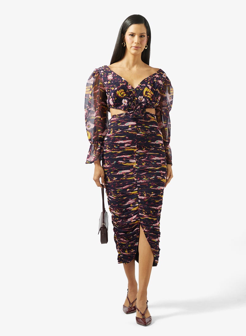 Threadz by Ajooni Floral Print Dress - Image 4