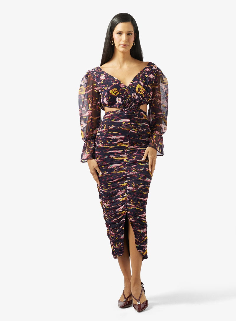 Threadz by Ajooni Floral Print Dress - Image 1