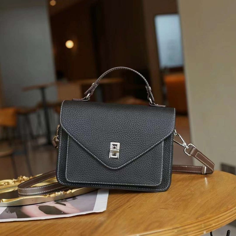 Messenger Bag Genuine Leather 2023 New Women'S Commuter Shoulder Bag Messenger Bag Large Capacity Soft Leather Envelope Bag Handbag - Image 2
