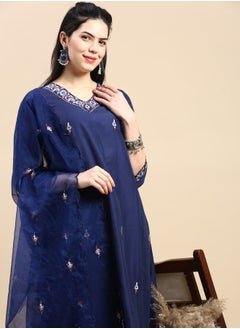 All Over Embroidered Kurta & Pant with Dupatta Set