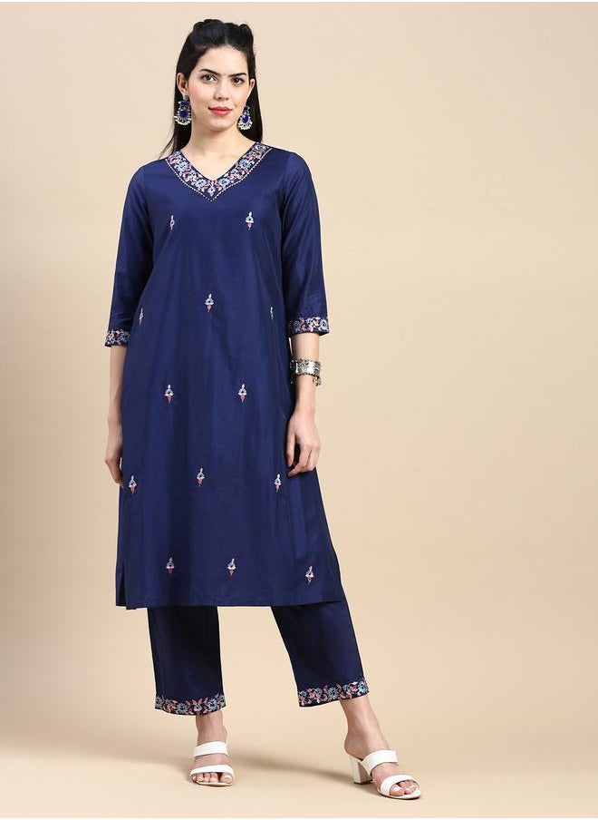 Styli - All Over Embroidered Kurta & Pant with Dupatta Set - Image 1