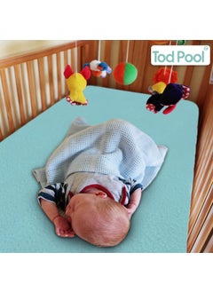 Tod PooL Tod PooL Breathable Bed Protector AntiPiling Fleece Extra Absorbent Washable Waterproof Quick Dry Sheet Bed Protector Sheet for Kids and Adults 2 Royal Blue Small 70x50cm  - Image 2