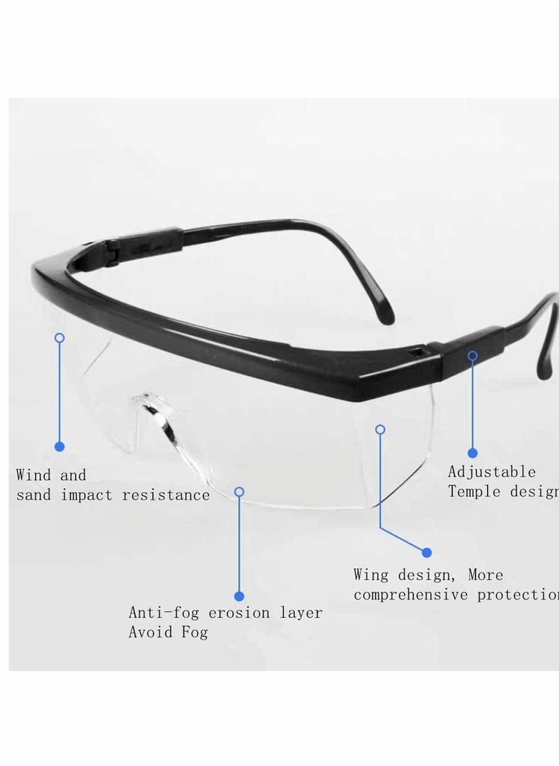 Generic - Safety Goggles, Adult Diy Goggles with Clear Lens, Anti Fog Scratch Resistant Wind-Proof Protection Eyewear Protect Your Eyes for Construction Laboratory Chemistry Personal or Professional Use - Image 1