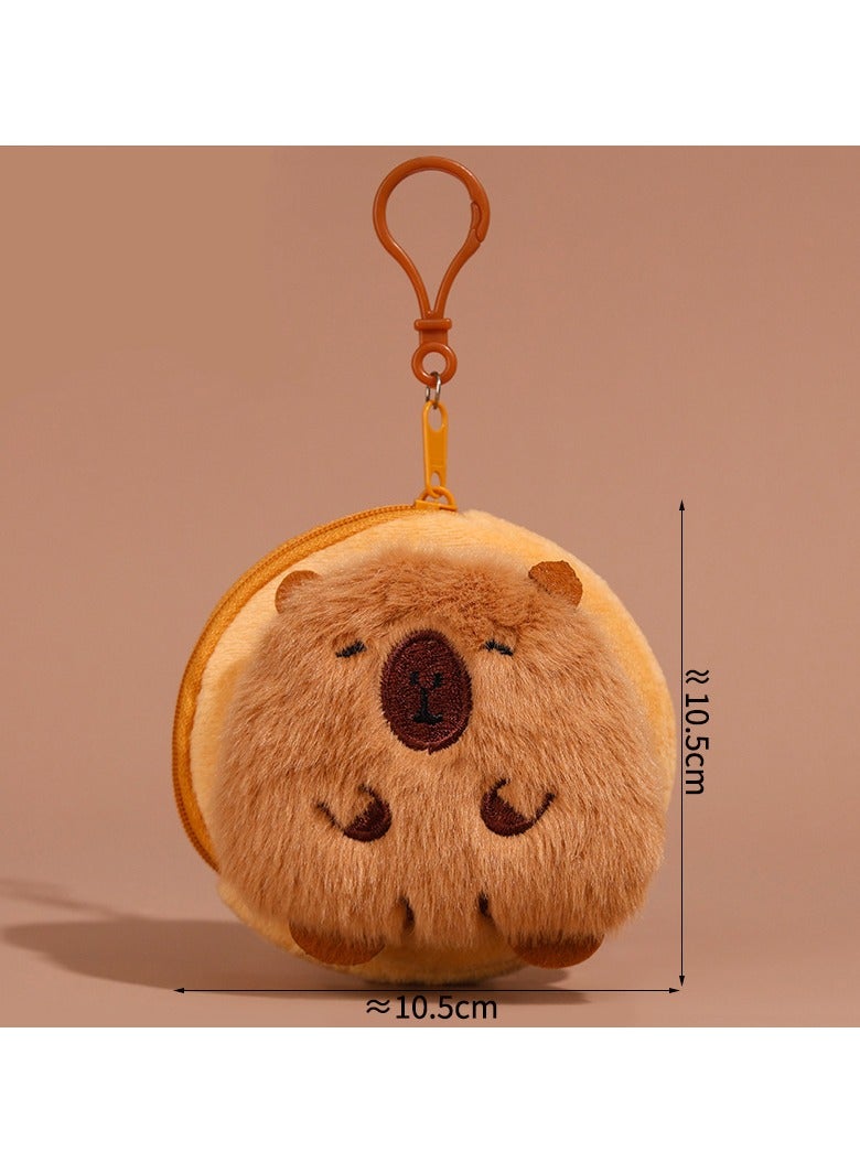 Coin purse earphone storage bag Couple key chain schoolbag pendant plush doll gift 
