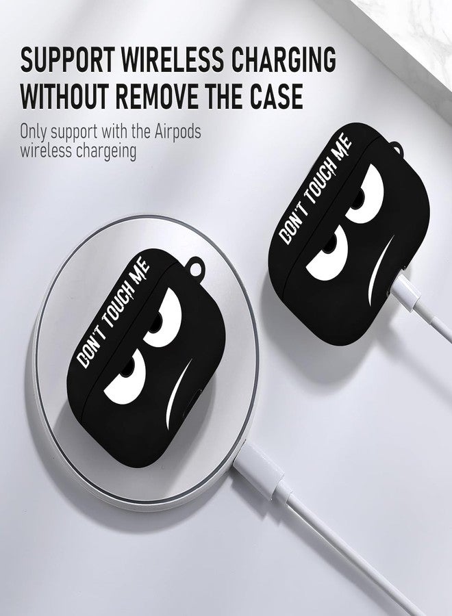 Youtec متوافق مع غطاء AirPods Pro 3 (2025)، غطاء "لا تلمسني" لسماعات AirPods Pro من الجيل الثالث مع حبل تعليق، غطاء سيليكون ناعم لطيف مقاوم للصدمات للنساء والرجال، أسود - Image 4