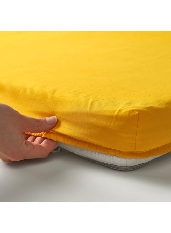 erorex 3-piece bedlinen set for cot, flower white/yellow, 60x120 cm  - Image 4