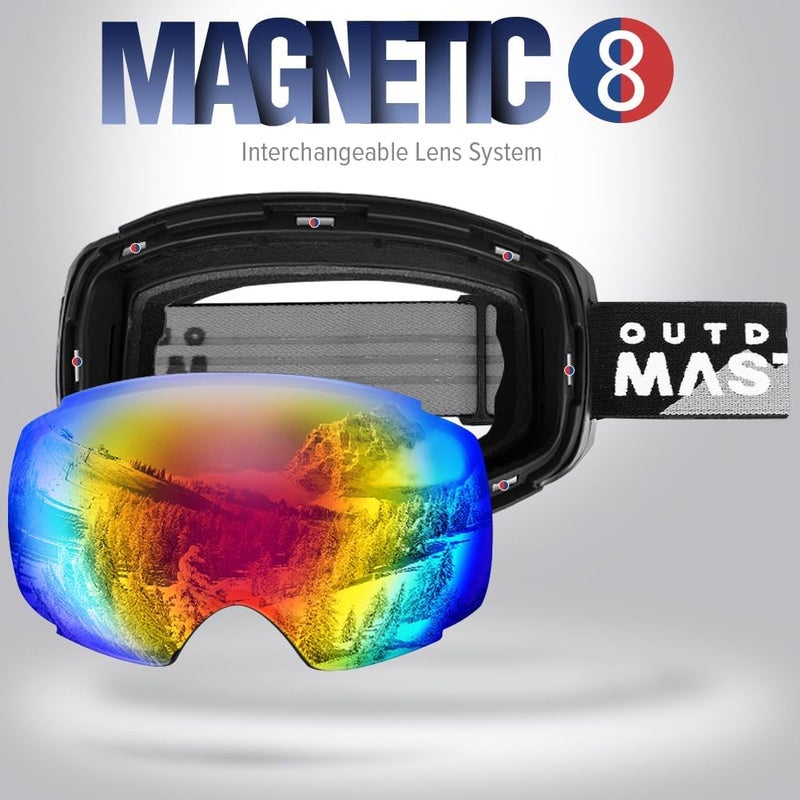 OutdoorMaster Ski Goggles PRO - Frameless, Interchangeable Lens 100% UV400 Protection Snow Goggles for Men & Women - Image 2