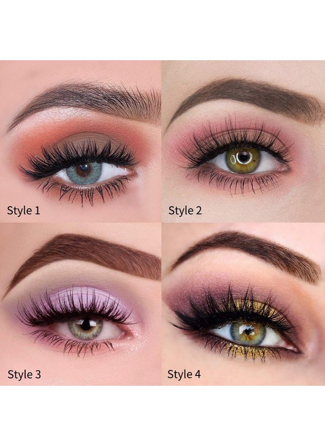 DYSILK - Lashes Fake Eyelashes - Mink Lashes 20 Pairs Faux Mink Lashes 6D 4 Styles Mixed Wispy Fluffy Lashes Natural Look False Eyelashes Cat Eye Lashes Reusable Lashes Pack| 10Mm-20Mm - Image 1