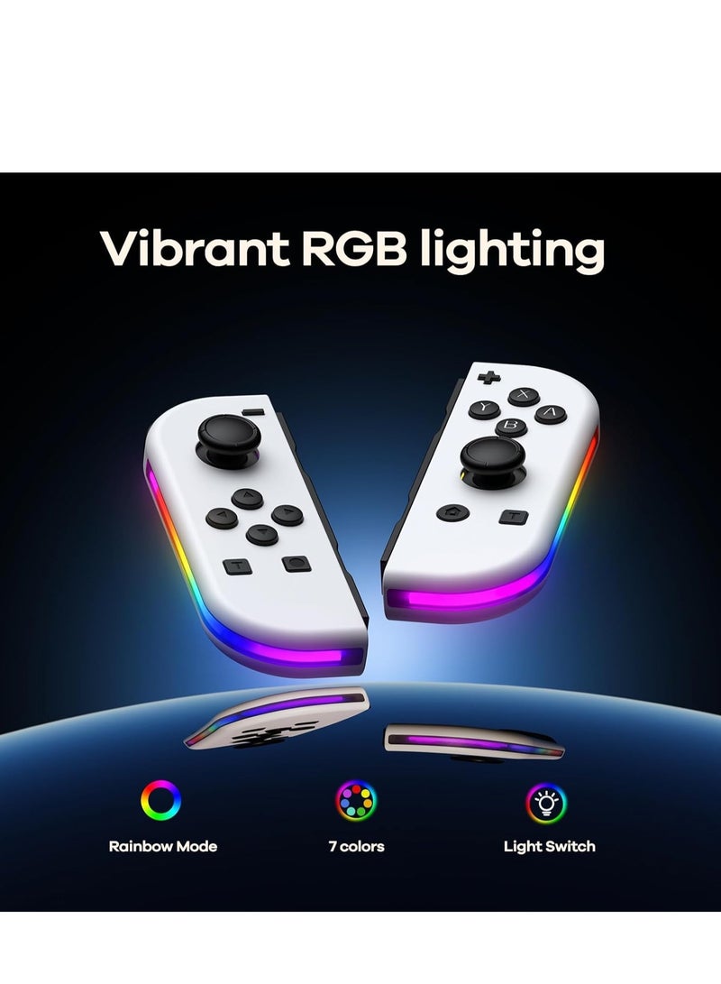 SOLARAE أجهزة التحكم لجهاز نينتندو سويتش، بديل لجهاز التحكم سويتش مع إضاءة RGB LED، توربو قابل للتعديل واهتزاز، تحكم بالحركة/استيقاظ، لقطة شاشة - Image 3