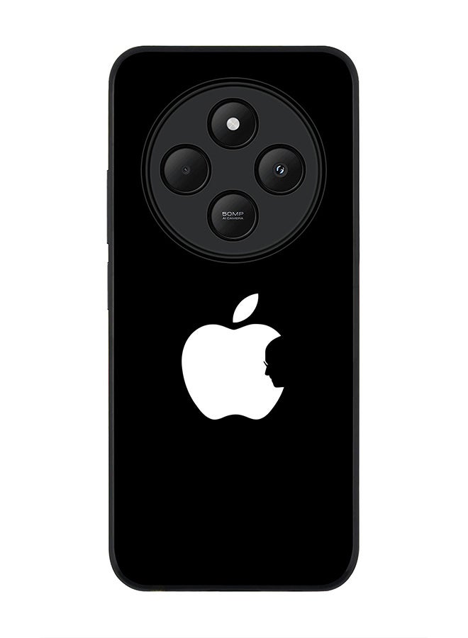 Stylizedd For Xiaomi Poco C75 Case,Slim fit Camera Protection, Shockproof Thin Phone cover - Steve's Apple - Black - Image 1