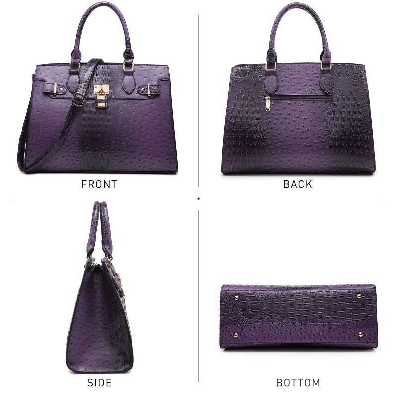 Dasein Women Handbags and Purses Ladies Shoulder Bag Top Handle Satchel Tote Work Bag with Wallet - Image 3