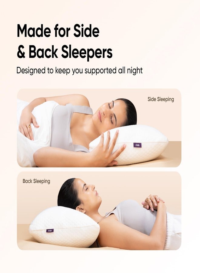 Frido Ortho Memory Foam Pillow | Height-Adjustable Ergonomic Pillow for Neck & Spine Support | Premium Comfort for Side, Back, and Stomach Sleepers | Breathable, Washable Cover (Pack of 1) - Image 4