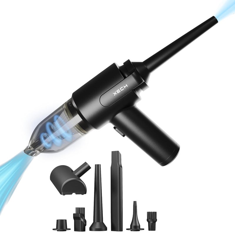 Xech Vacuum Cleaner for Home and Car with Blower Duster Multiple Attachments Mini Handheld Rechargeable Cordless Wireless Vacuums 9000pa 130W 150ml VGun PRO - Image 1