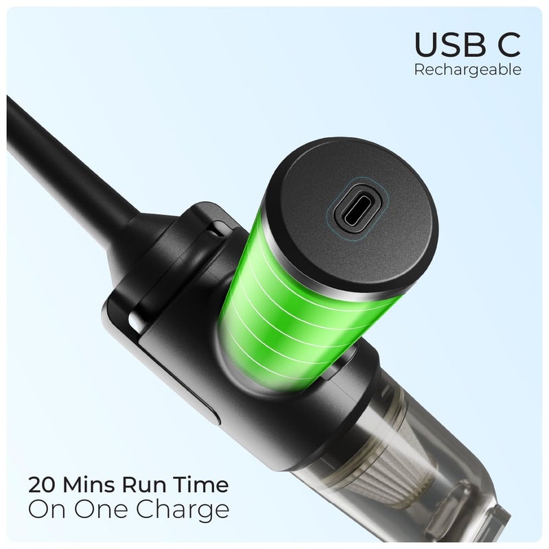 Xech Vacuum Cleaner for Home and Car with Blower Duster Multiple Attachments Mini Handheld Rechargeable Cordless Wireless Vacuums 9000pa 130W 150ml VGun PRO - Image 5