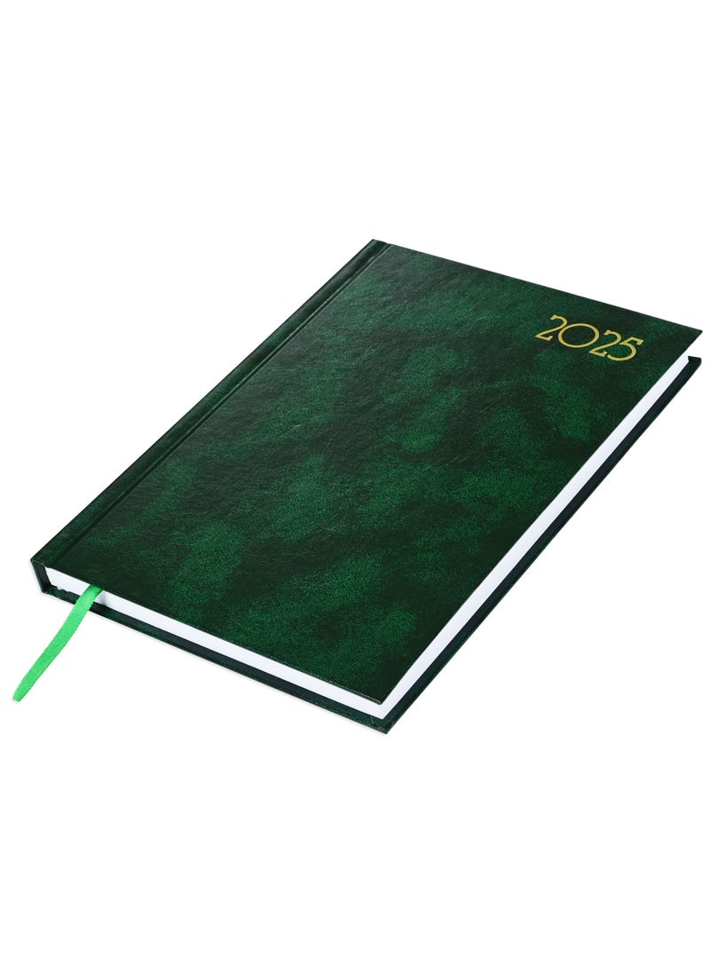 FIS FIS Diary 2025 English (Saturday & Sunday Combined) A5, Green - FSDI90E25GR  - Image 1