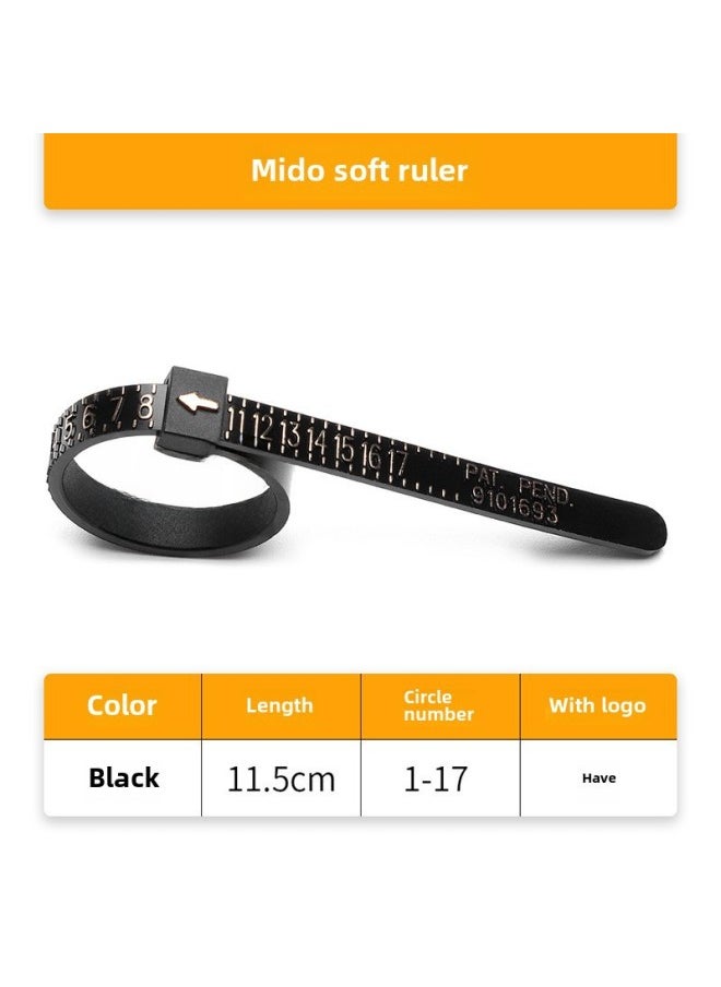 Generic - Digital Caliper Vernier Caliper Electronic Measuring Tool High Precision Measurement Range 0-150mm/0-6inch-Model:Black Beauty Soft Ruler (with Label) - Image 1