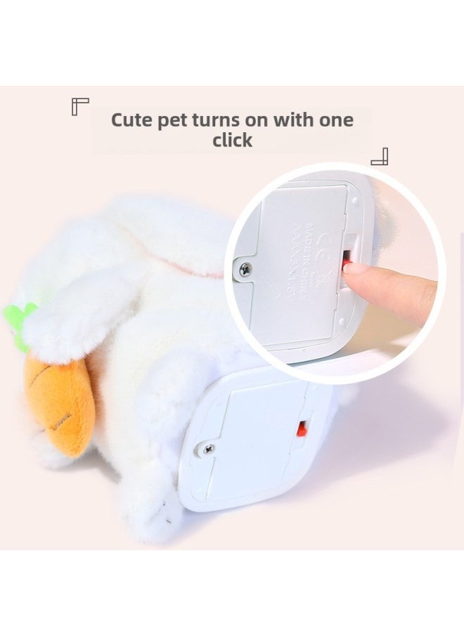 Le Jier Magic Tone Little Cute Pet Rabbit Recording Hamster Chick Plush Learn To Talk Raccoon Electric Educational Toy-Color:Q034 Gray Hamster  - Image 5