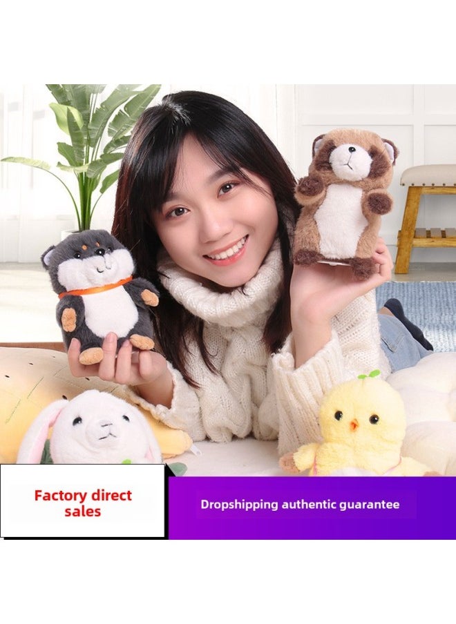 Le Jier Magic Tone Little Cute Pet Rabbit Recording Hamster Chick Plush Learn To Talk Raccoon Electric Educational Toy-Color:Q034 Gray Hamster  - Image 2