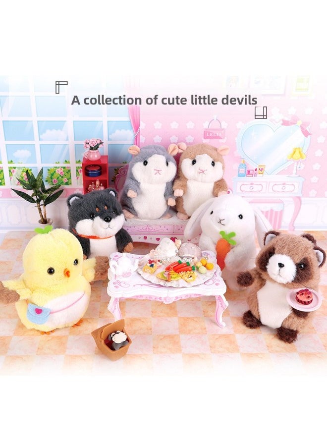 Le Jier Magic Tone Little Cute Pet Rabbit Recording Hamster Chick Plush Learn To Talk Raccoon Electric Educational Toy-Color:Q034 Gray Hamster  - Image 3