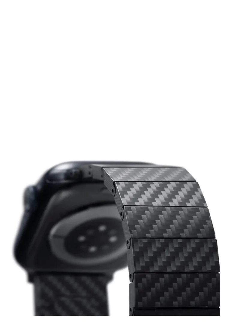 بيتاكا سوار من ألياف الكربون لساعة Apple Watch - كلاسيكي / خفيف الوزن، قوي ومريح / سوار قابل للتخصيص حسب المقاس / متوافق مع جميع سلسلة Apple Watch - أسود كربوني