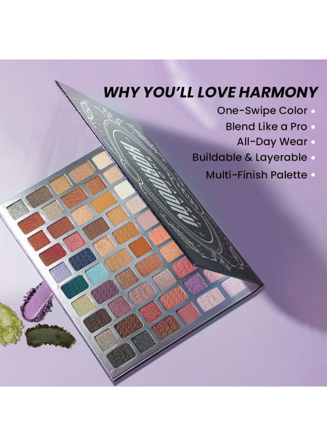 شوبارل لوحة ظلال العيون "هارموني" (Harmony) من SHOPAAREL - 60 لوناً | غنية بفيتامين E وحمض الهيالورونيك | سهلة الدمج، تدوم طويلاً، وذات صبغة لونية عالية الكثافة - Image 4
