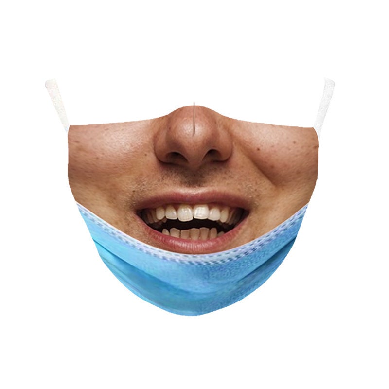 Simuleeritud Face Mask Halloween naljakas hingatav vemp mask kaval mask - Image 1
