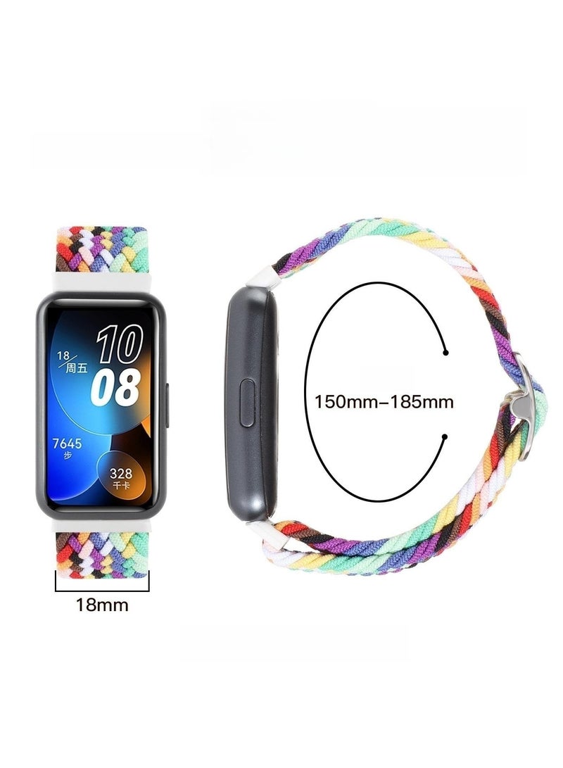 Strap for Huawei Band 10/9/8 Hand-woven Adjustable Strap,Compatible for Huawei Band 10/9/8 Replacement Nylon Wristband Strap,Multicolour - Image 4