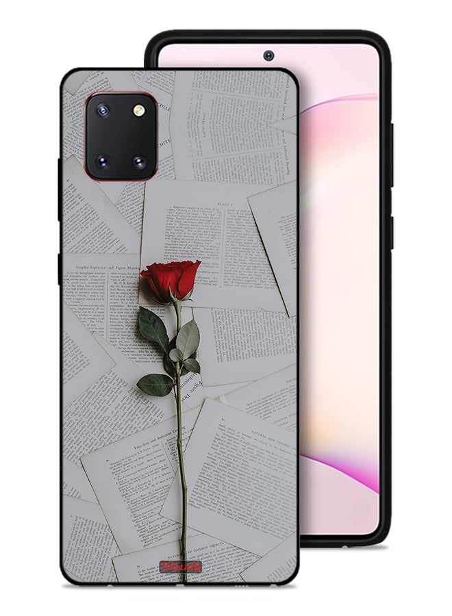 Tolwak Samsung Galaxy Note 10 Lite Protective Case Cover Rose On Papers - Image 1