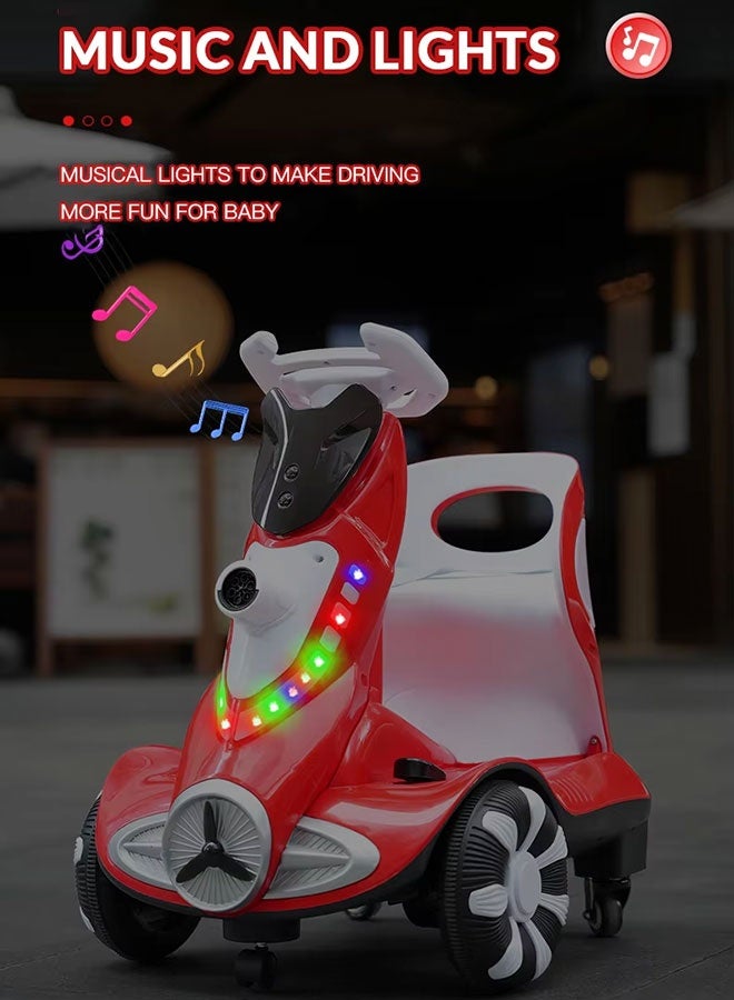 JSAITOYS Kids Electric Car Kids Ride-on Toy Battery-Powered Small Size Wheel Plastic Baby 360Degree Movement Children's Bubble Car - Image 3