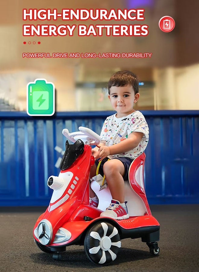 JSAITOYS Kids Electric Car Kids Ride-on Toy Battery-Powered Small Size Wheel Plastic Baby 360Degree Movement Children's Bubble Car - Image 4