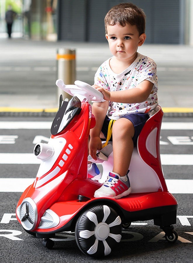 JSAITOYS Kids Electric Car Kids Ride-on Toy Battery-Powered Small Size Wheel Plastic Baby 360Degree Movement Children's Bubble Car - Image 1