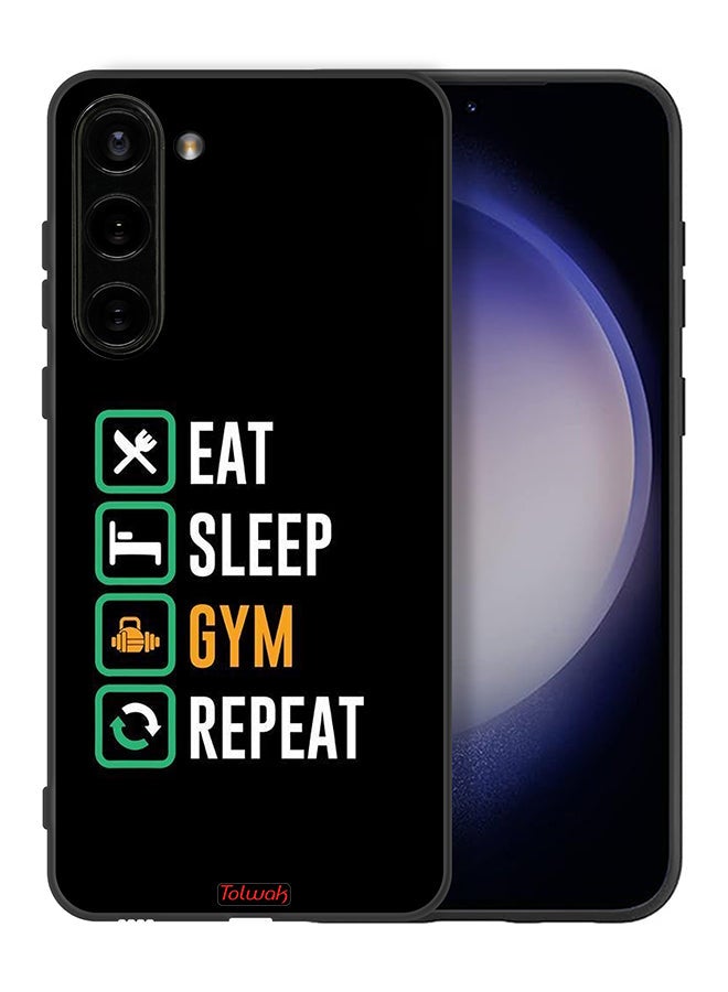 Tolwak Samsung Galaxy S23 5G Protective Case Cover Eat Sleep Gym Repeat - Image 2