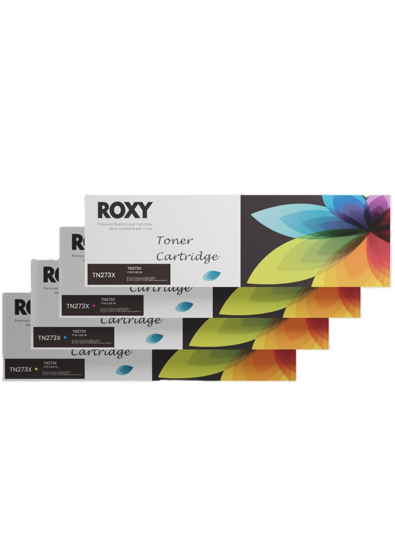 ROXY TN 273X/TN273 (SET) Compatible Toner Cartridge Replacement For MFC-HL-3210CW/L3230CDW/L3270CDW/L3290CDW/L3510CDW/L3551CDW/L3750CDW/L3710/3750/3770 Printers (Black, Cyan, Magenta, yellow) - Image 2